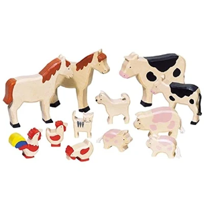Afbeelding van Houten Boerderijdierenset, 12dlg.
