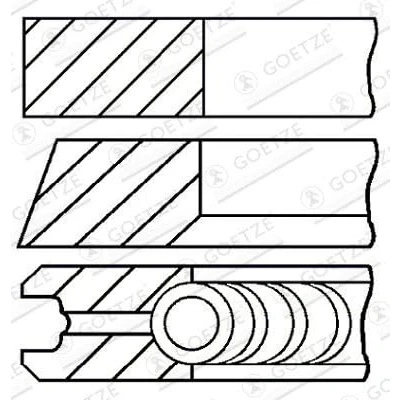 Afbeelding van Goetze Engine Zuigerveren 08 146500 00