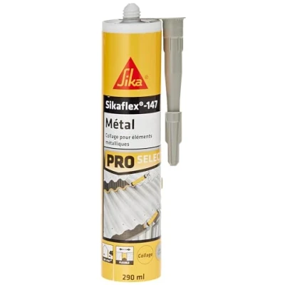 Afbeelding van Sika flex 147 metaal, lichtgrijs, speciale polymeerlijm voor afdichtmiddel alle metalen, binnen en buiten, 290 ml