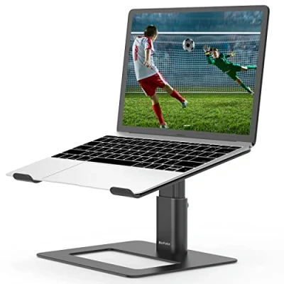 Afbeelding van BoYata laptopstandaard, in hoogte verstelbare, geventileerde laptophouder, notebookstandaard compatibel met 10 17&#039;&#039; MacBook Pro/Air, HP, Dell, Lenovo, Samsung, Acer, HUAWEI MateBook