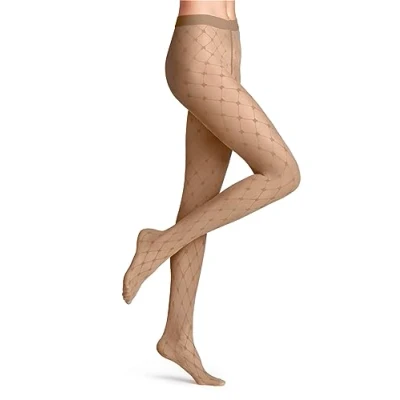Afbeelding van FALKE Dames Panty Twisted Story W TI Transparent Gedessineerd 1 Stuk, Huidskleur (Powder 4169), S