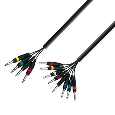 Afbeelding van Adam Hall 3 Star Serie multicore instrumentkabel (4 x 6,3 mm stereo jack op 8 mono jack), m