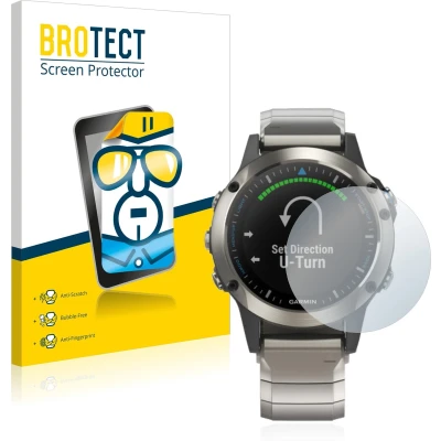 Afbeelding van BROTECT Screenprotector voor Garmin quatix 5 Folie Beschermfolie transparant (2 Stuks)