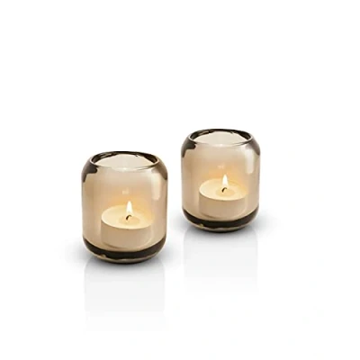 Afbeelding van Eva Solo Light Acorn Theelichthouder Amber (Set van 2)
