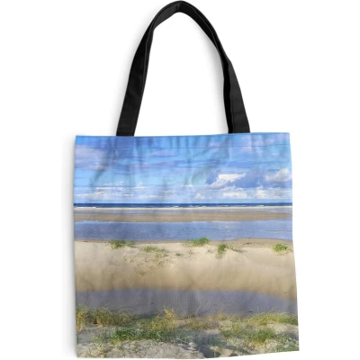 Afbeelding van MuchoWow® Schoudertas Strandtas Big Shopper Boodschappentas Duinen bij Vlieland 40x40 cm Katoenen tas