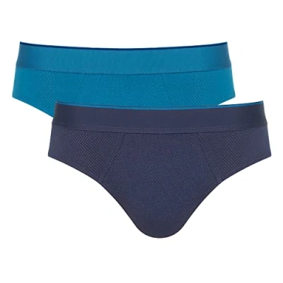 Afbeelding van Sloggi 2ER PACK Slip bluedark combination, Heren, Maat: XXL, Blue dark combination