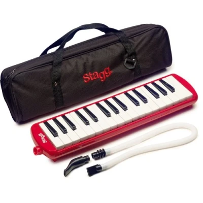 Afbeelding van Stagg melodica 32 toetsen Rood