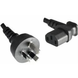 Afbeelding van PE010418 UITTRALIA A stroomkabel zwart 1,8 m stekker type I koppeling C13