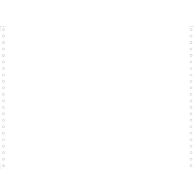 Afbeelding van 2000 feuilles de listing blanc 380x11&quot; 1pli bandes caroll detachables 70g