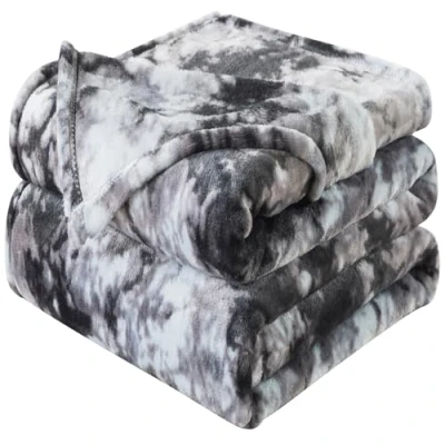 Afbeelding van Plaid Dikke Fleece Deken 230x270 cm Grijze gemengde kleur Zacht en Warm Dubbele Beddeken Flanellen Sofa Throw Dubbelzijdig Omkeerbaar