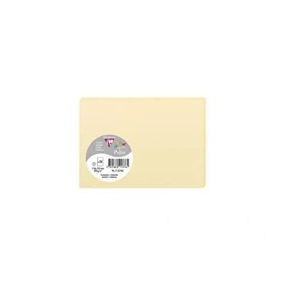 Afbeelding van Clairefontaine 11376C verpakking met 25 kaarten pollen in formaat C6, 110 x 155 mm, 210 g, chamois
