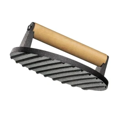 Afbeelding van Küchenprofi BBQ grillpers, 18 x 7,5 cm, 1 kg, gietijzeren pers, handvat van palissanderhout, vleesverzwarer, bijvoorbeeld voor steak, bacon, snijwerk, bacon pers