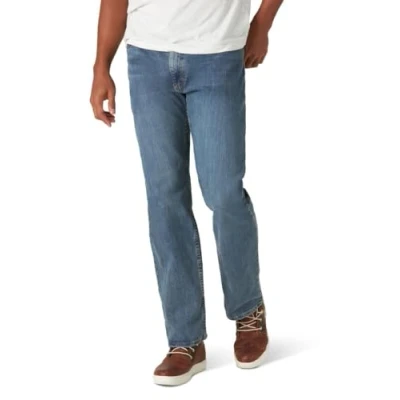 Afbeelding van Wrangler Authentics Heren Regular Fit Comfort Flex Taille Jean, Leisteen, 40W / 30L