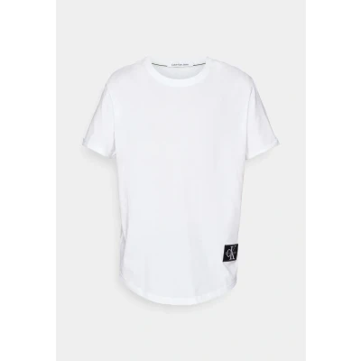 Afbeelding van Calvin Klein Jeans Badge TURN UP Sleeve Tshirt basic, Heren, Maat: XXS, White