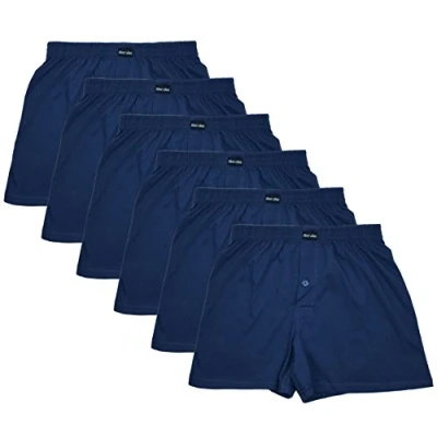 Afbeelding van 6 boxershorts heren met knoop en gulp, artikel: gulp knop set 02 maat: L