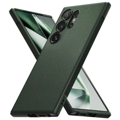 Afbeelding van Ringke Onyx Compatibel met Galaxy S24 Ultra Robuust Duurzaam Schokbestendig TPU Hoesje Dark Green