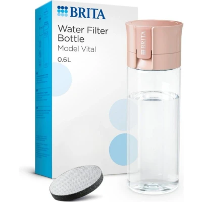 Afbeelding van 2e product 50% korting BRITA Waterfilterfles Vital 600ml Abrikoosoranje inclusief 2 filters