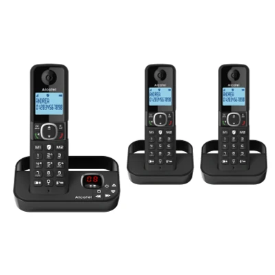 Afbeelding van Draadloze vaste telefoon ALCATEL F860 voice trio zwart Ongewenste oproepen blokkeren