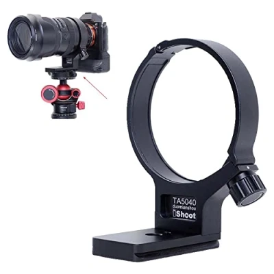 Afbeelding van iShoot Metalen Lens Kraag Statief Mount Ring Compatibel met Tamron 50 400mm f/4.5 6.3 Di III VXD A067, Ondersteuning Houder Beugel Bottom is Arca Swiss Fit Quick Release Plaat Zwaluwstaart Groef