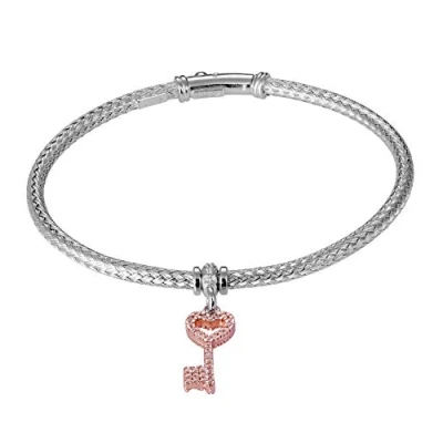 Afbeelding van Orphelia ZA 7399 Armband Bangle Key Zilver 925 Bicolor Zirkonia 58 mm