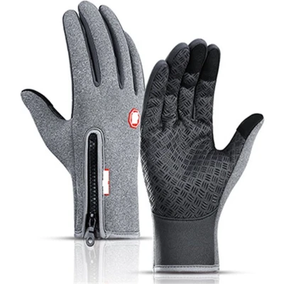 Afbeelding van WVspecials Tech Fleece Handschoenen Maat M Betere model Grijs Winter Handschoen Scooter / Fiets Wandelen Heren en Dames Sporthandschoen Touchscreen L Sinterklaas Kerst