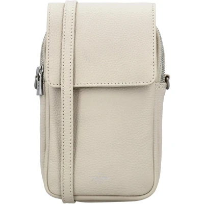 Afbeelding van Charm London Washington Telefoontasje Crème 100% Leer