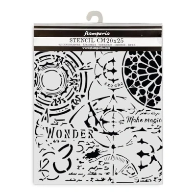 Afbeelding van Stamperia Master of Magic Thick Stencil 20x25cm Gothic Texture (KSTD175)