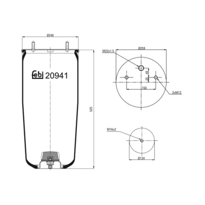 Afbeelding van Febi Bilstein Veerbalg 20941