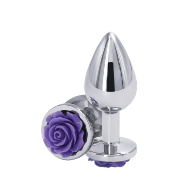 Afbeelding van Buttplug met Paarse Roos M