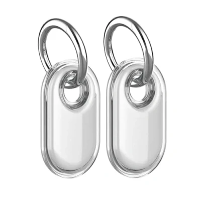 Afbeelding van Doweiss beschermhoes, waterdicht, compatibel met Samsung SmartTags 2, zachte rubberen beschermhoes voor transparant en transparant, 2 stuks