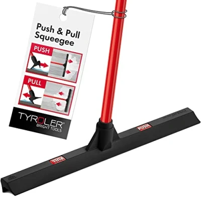 Afbeelding van Push &amp; Pull trekker, 100% natuurlijk rubber, 44 cm, aluminium anti roest, 4 delige handgreep, meubelveilig, multi oppervlak, hardhout, marmer, tegels, garage, indoor/outdoor, extreem duurzaam