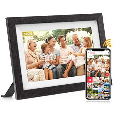 Afbeelding van Frameo Digitale wifi fotolijst, 25,4 cm (10 inch), HD IPS touchscreen (1280 x 800), 32 GB geïntegreerd geheugen, delen van foto&#039;s en video&#039;s via app frameo, automatische rotatie