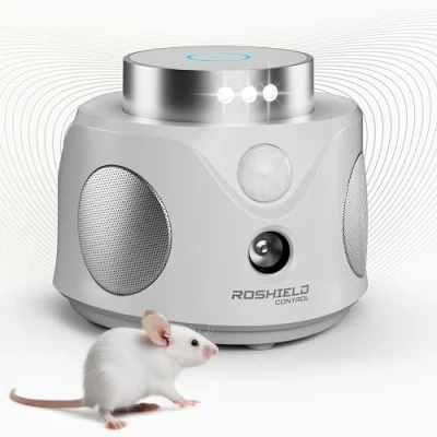 Afbeelding van Roshield Ongediertebestrijder Geavanceerde ultrasone muisverjager, professionele plug in anti plaagoplossing geschikt voor muizen, ratten, kakkerlakken, mieren, spinnen, krekels, vlooien en