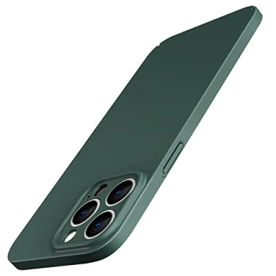 Afbeelding van JETech Verbeterde Slank (0,85mm Dun) Case voor iPhone 14 Pro 6,1 Inch, Camera Lens Cover Volledige Bescherming, Ultra Thin Lichtgewicht Hoesje Matte Harde PC, Draadloos Opladen (Middernachtgroen)