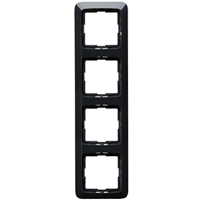 Afbeelding van Kopp Afdekframe voor verticale en horizontale installatie, 4 voudig, Rivo antraciet, 404415062