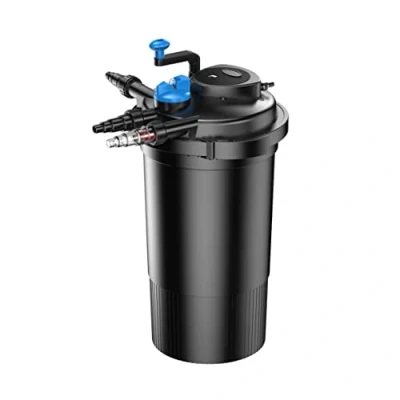 Afbeelding van AquaForte GPF 15000 (18 watt) drukfilter, vermogen 18 watt, spanning 230 V, frequentie 50 Hz, ingang/uitgang 19/25/32/40 mm, debiet 10.000 l/u, geschikt voor siervijvers tot 300.000 liter