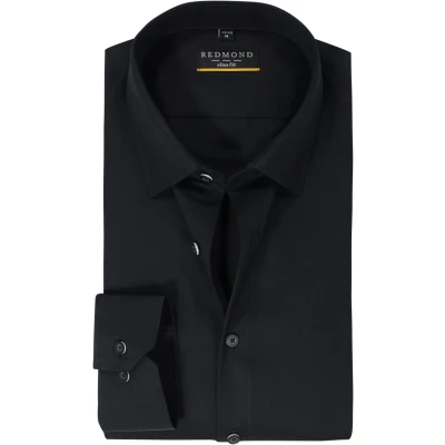 Afbeelding van Redmond SLIM FIT Langarm IN Verschiedenen Zakelijk overhemd, Heren, Maat: XS, Schwarz