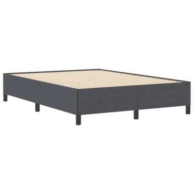 Afbeelding van vidaXL Bedframe Donkergrijs Hout, Stof 160 x 200 cm