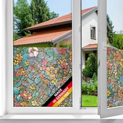 Afbeelding van d c fix 346 0431 Zelfklevende privacyglasraamfolie, Venetiaanse tuin, 17,7 x 78,9 cm Roll,