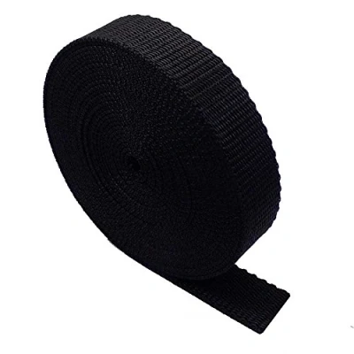 Afbeelding van The Bead Shop Heavy Duty polypropyleen singelband band tape voor rugzak, rugzakken, bagage/lading Strapping, riemen 5 meter (zwart, 25mm)