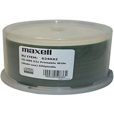 Afbeelding van MAXELL CD R 700MB 52x80 min, spindel, bedrukbare schijf