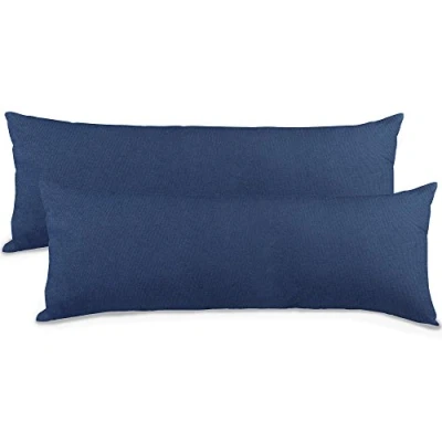 Afbeelding van aqua textil Classic Line kussensloop voor zijslapers, 40 x 145 cm, donkerblauw katoenen kussensloop, ritssluiting