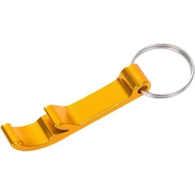 Afbeelding van Bier Sleutelhanger Bieropener Beer Opener Flesopener Keychain Geel