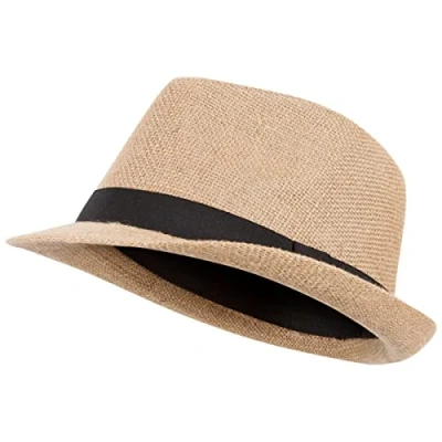 Afbeelding van Trespass Fedora, naturel, hoed met lintdetail voor volwassenen, uniseks, beige