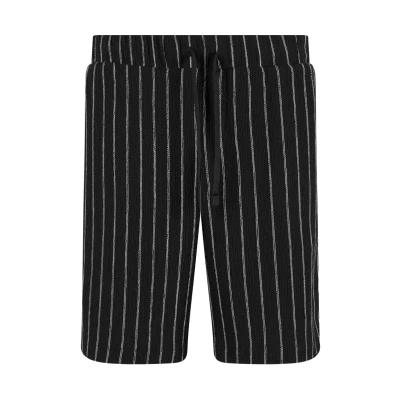 Afbeelding van Urban Classics Striped Shorts, Heren, Maat: 4XL, Black offwhite