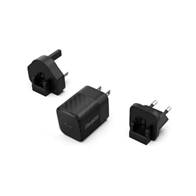 Afbeelding van Energizer A20MU Multi Plug Oplader Reisstekker (US, UK, EU) 20W 4A (Zwart)