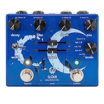 Afbeelding van Walrus Audio Slöer Stereo Ambient Reverb Blue Effect unit voor gitaren