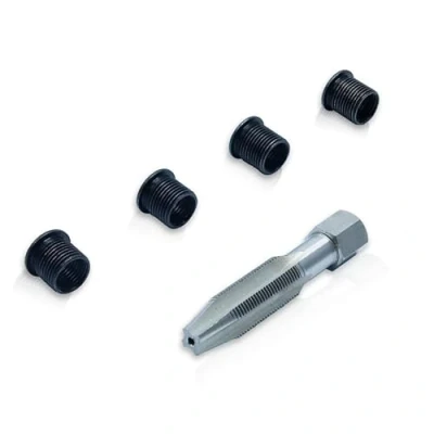 Afbeelding van CCLIFE Bougiewinder reparatieset, 5 delig, M10 x 1,0, voor reparatie van bougies, incl. 4 inzetstukken