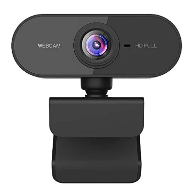 Afbeelding van Dewanxin webcam met microfoon, Full HD 1080P streaming voor pc, Mac, laptop, 360 draaibare basis, plug and play USB camera YouTube, Skype videogesprekken, studeren, conferentie,