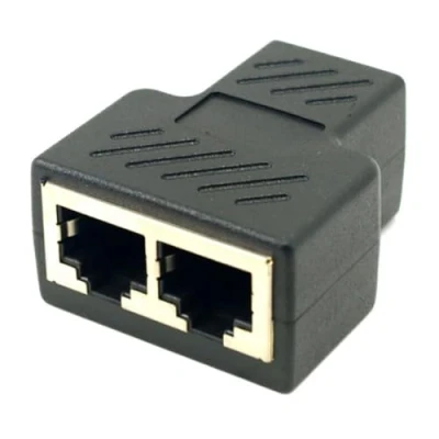 Afbeelding van CY STP UTP Cat6 RJ45 8P8C stekker naar dubbele splitter Netwerk Ethernet patchkabeladapter